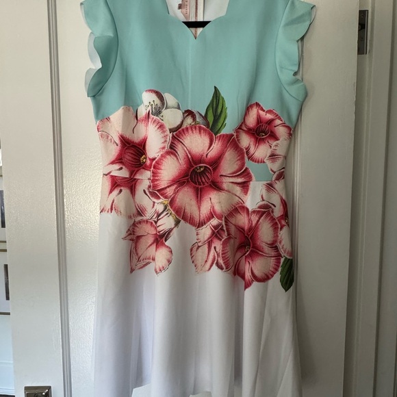 Ted Baker Blue and White Floral Dress - Picture 12 of 12